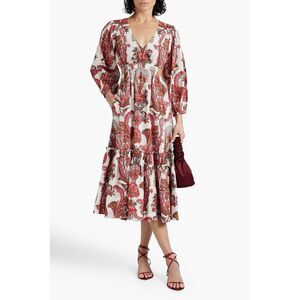 NWT Cara Cara Alice Dress In Peacock Coral Women's Size XS